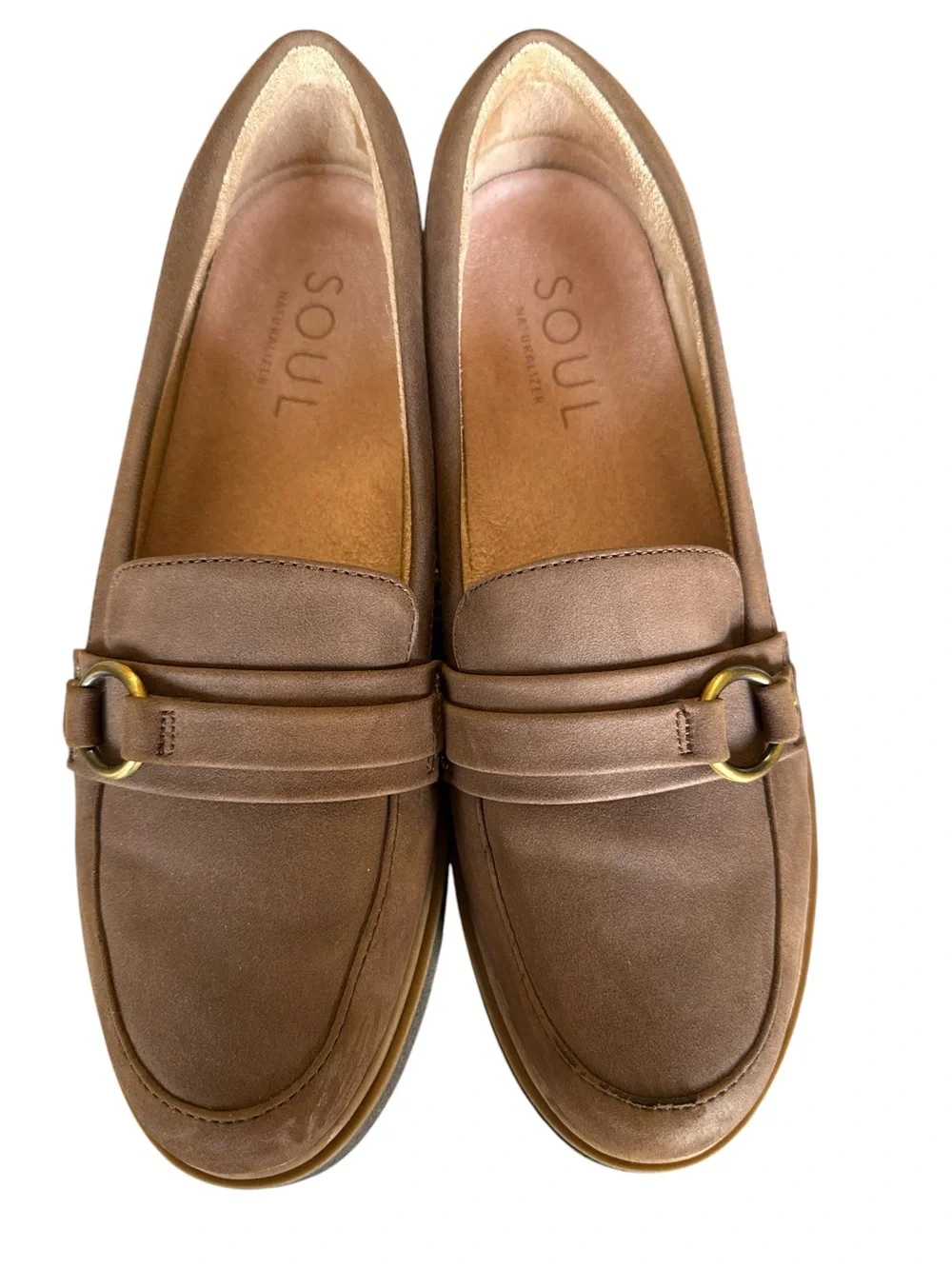 SOUL Naturalizer Joyla Brown Platform Wedge Lug Sole Loafers-Women’s Size 9.5